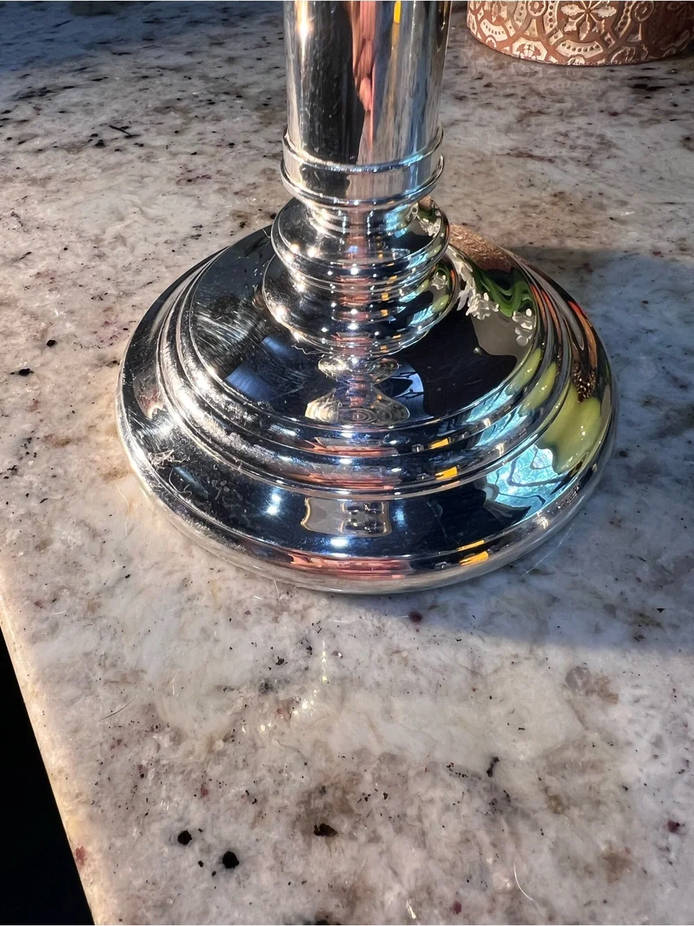 Restoration Hardware Silver Metal Pillar Candle Holder Hard to Find Price Firm